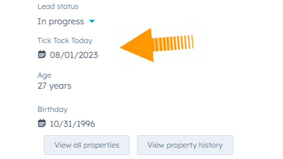 It adds today's date to a property on each object. That's it.